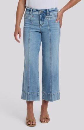 NYDJ Teresa Seamed Ankle Wide Leg Jeans in Mist Springs at Nordstrom, Size 14P
