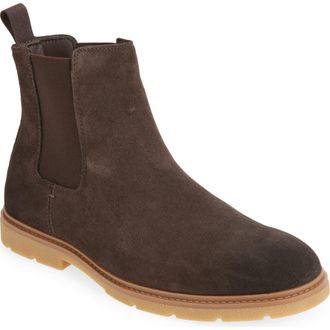 Nordstrom Lockhart Mini Lug Suede Chelsea Boot in Dark Brown Suede at Nordstrom Rack, Size 11.5