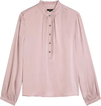 Rails ruffled buttoned blouse - Pink