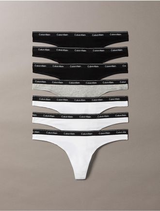 Calvin Klein Calvin Klein Womens Modern Logo 7-Pack Thong - Multi - XS