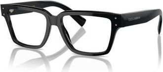 Dolce & Gabbana 55mm Square optical glasses in Black at Nordstrom