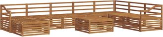 vidaXL Conjunto De Sof&aacute;s De Exterior 9 Uds. Natural Vidaxl