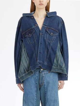 Junya Watanabe Womens Short Denim Jacket - Medium Blue Cotton - Size Medium