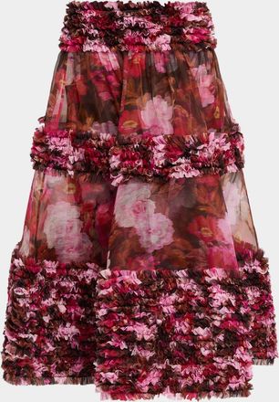 Zimmermann Luna Ruffle Midi Skirt