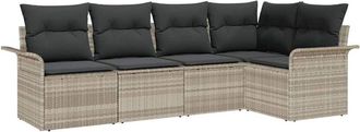 vidaXL Vidaxl - Conjunto de sofá de jardín 5 pcs 242.5 x 132.5 x 85 cm