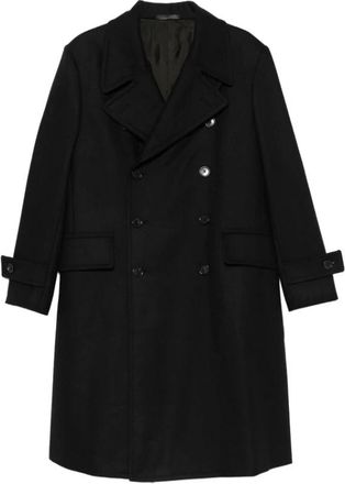 Caruso Double-Breasted Coat - Heren - Mantel - Zwart - S - Jassen