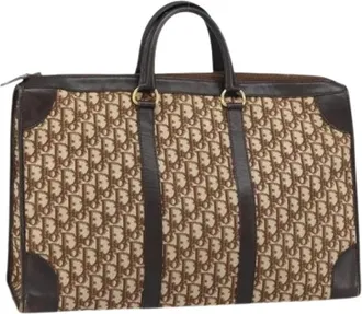 Dior Pre-owned Handbags, female, Beige, Size: ONE SIZE Pre-owned Vintage Trotter Hand Bag