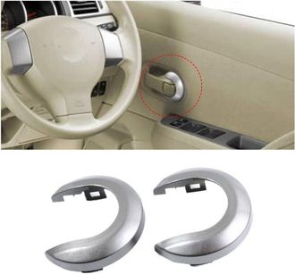 OEM Juego De 12 Emblemas Para Las Manijas Interiores De Las Puertas De Los Modelos Nissan Tiida 1.6l Y Livina Nv200 De 2005 A 2010, En Color Gris Plateado