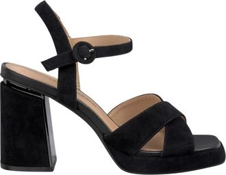 Alma En Pena Sandaal kruisbanden gesp - Dames - Sandalen met hakken - Zwart - 37 EU - Schoenen