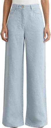 Reiss Carmen High Waist Wide Leg Pants in Blue at Nordstrom, Size 12 Us