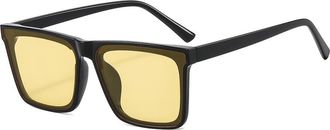 Generic Small Frame Men Driving Sunglasses Outdoor Women Vacation Decorative Sun Glasses(Yellow)