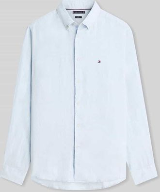 Tommy Hilfiger Regular Fit Freizeithemd aus reinem Leinen in Hellblau, Gr&ouml;&szlig;e XXL