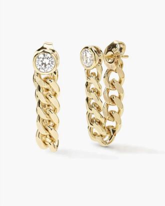 Melinda Maria Womens Julian Soft Chain Hoops In Gold