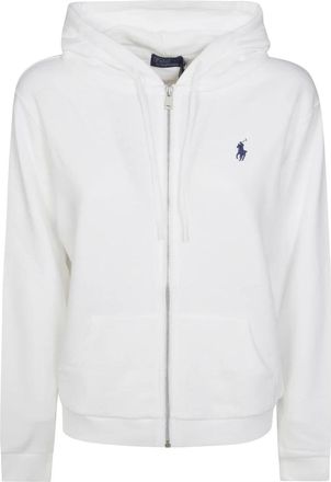 Polo Ralph Lauren Hoodies & sweatvesten, Dames, Wit, M, Lange Mouw Sweatshirt