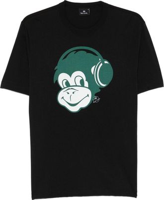 Paul Smith Monkey Headphone Baumwoll-T-Shirt