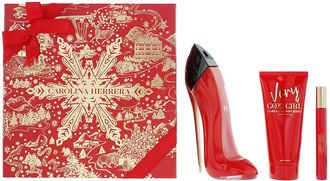 Carolina Herrera Womens Very Good Girl Eau de Parfum 80ml, Eau de 10ml + Body Lotion 100ml Gift Set for Her - Red - One Size