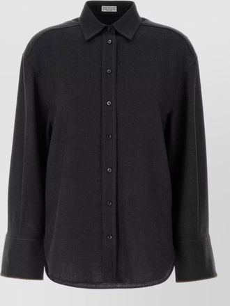 Brunello Cucinelli wool long-sleeve shirt
