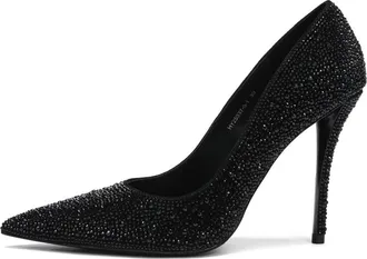 Cesare Gaspari D&eacute;collet&eacute; con Tacco in Cristallo - - Shoes - Donna - Nero - 36 EU