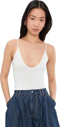 Free People Round Two Skinny Strap Womens Clothing Clean Ivory : L-XL (US Womens 14-16), Elastane/Nylon