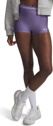 Under Armour HeatGear Shorty 3-Inch Shorts in Purple Luxe //Purple Crest at Nordstrom, Size Xx-Large