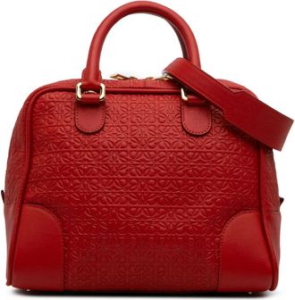 Loewe Borsa a tracolla Anagram Amazona 75 in pelle goffrata 2010-2025 - Rosso