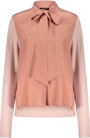 Moorer Elegante Zijden Blouse - Dames - Overhemden - Roze - XS - Katoen - Overhemden