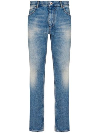 Balmain mid-rise straight-leg jeans - men - Cotton - 32 - Blue