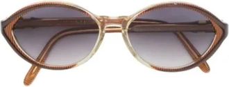 Saint Laurent Pre-owned Acetate sunglasses - Dames - Vintage Accessoires - Bruin - ONE Size - Vintage