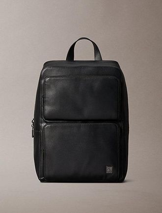 Calvin Klein Slim Saffiano Emblem Logo Backpack
