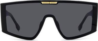 Carrera Victory C 99mm Rectangular Mask Sunglasses in Black/Grey at Nordstrom