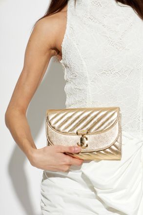 Jimmy Choo London Curve Clutch, Womens, Gold