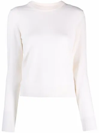 Maison Margiela fine-knit crew-neck jumper - White