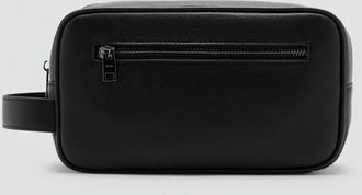 Mango Necessaire pelle zip nero - Uomo - Taglia unica - MANGO MAN