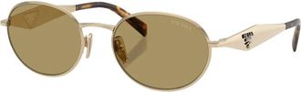 Prada D57S Zonnebril - Dames - Accessoires - Geel - Maat: 54 MM