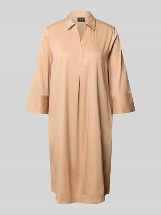 s.Oliver Black Label A-Linie Freizeitkleid aus Baumwoll-Mix in Beige, Gr&ouml;&szlig;e 34