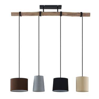 Lindby L&aacute;mpara Colgante amilia En Marr&oacute;n De Madera - Lindby