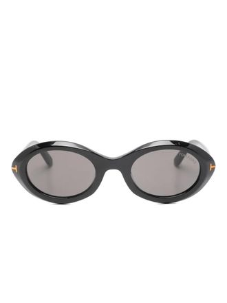 Tom Ford Eyewear Carmen zonnebril met ovalen montuur - Zwart