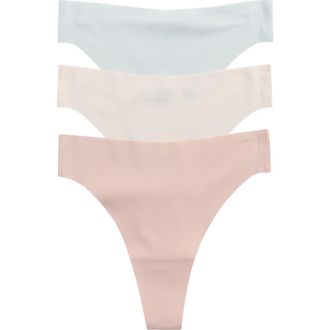 Honeydew Intimates Cool Luxe 3-Pack Thongs in Beige Multi at Nordstrom Rack, Size Large/x-Large