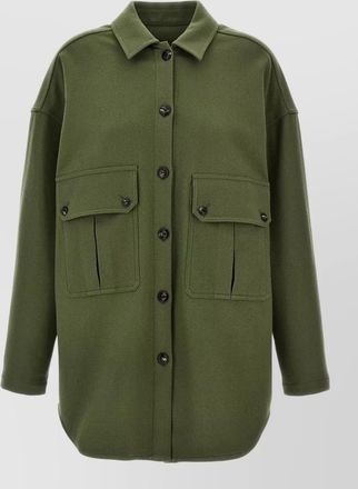 Fortela virgin wool long-sleeve overshirt