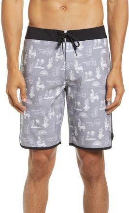 Travis Mathew El Fiestero Board Shorts in Heather Grey at Nordstrom Rack, Size 34
