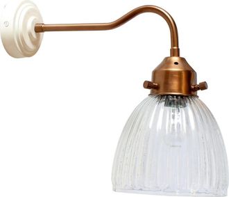 Decoclico Aplique de lat&oacute;n antiguo y vidrio grabado