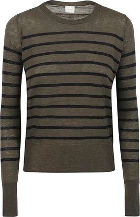 C.T. Plage Original Light Wool Pullover - Dames - Ronde hals truien - Groen - S - Wol - Truien & Vesten