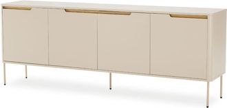 Koketto Home Aparador de 200 cm en color beige con puertas
