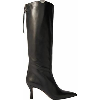 Maje Pointed-toe leather boots in Black at Nordstrom, Size 40