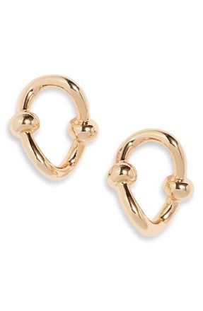 Open Edit Bead Accent Open Earrings in Gold at Nordstrom
