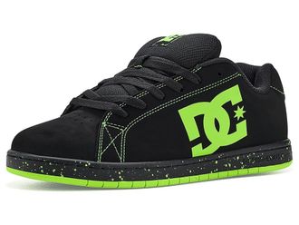 DC Gaveler Casual Low Top Skate Shoes Sneakers Mens Shoes Black/Lime Green : 10.5 D - Medium, Leather/Textile