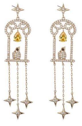 Eye Candy Los Angeles Gianna Bird Cage Drop Earrings in Gold at Nordstrom Rack