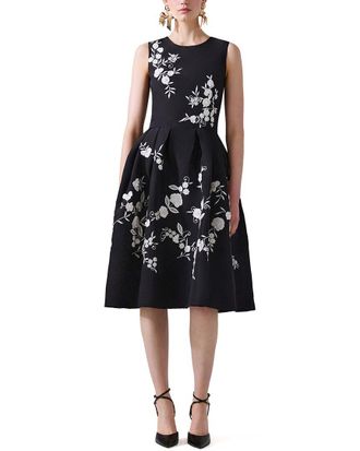 Carolina Herrera Silk Crewneck Dress