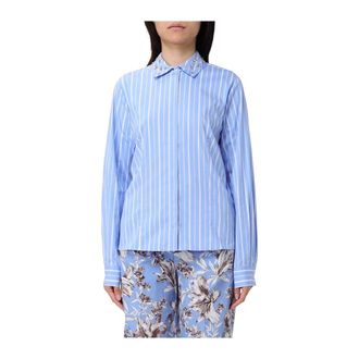 Liu Jo Shirts, female, Blue, Size: XL Camicia con ricami gioiello