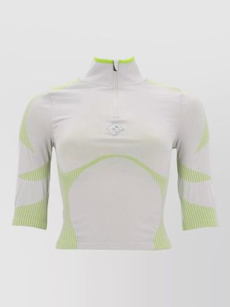 Casablanca logo top three quarter sleeves high collar